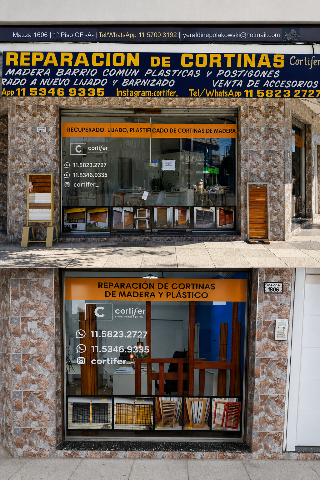 Proceso de restauración de cortinas de madera en el taller de Cortifer